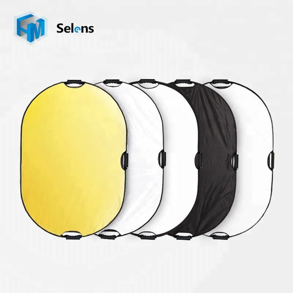 Selens 5 in 1 60x90cm Collapsible Portable Oval Reflector with Handle