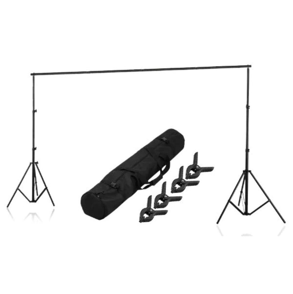 Selens 2.4x3M Photography Backdrop Stand Muslin Background Stand Support System Kit with 4 pcs clamp