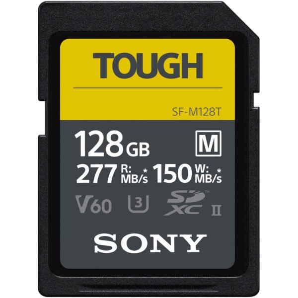 Sony Sf-M128t/T1 128GB M-Series Tough UHS-Ii SDXC Memory Card 277/150MB/s