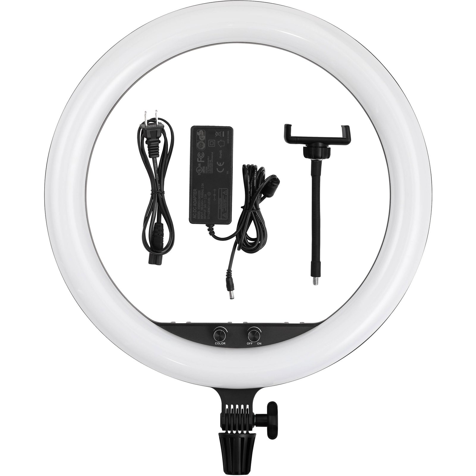 1594296382_1573962.jpg Godox LR150 Bi-Color LED Ring Light (18", Black)