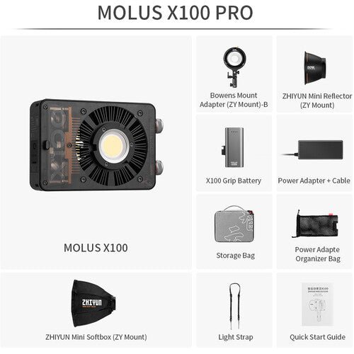 Zhiyun Molus X100 Bi-Color Pocket COB Monolight (Pro Kit)