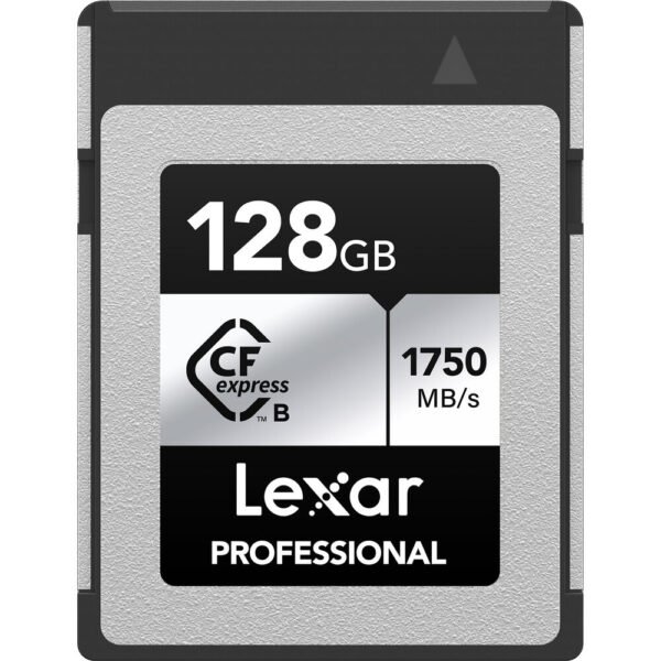 Lexar Lcxexsl128g-Rneng Professional Cf Express Type B Card Silver 128GB Up To 1750MB/s Read 1300MB/s Write