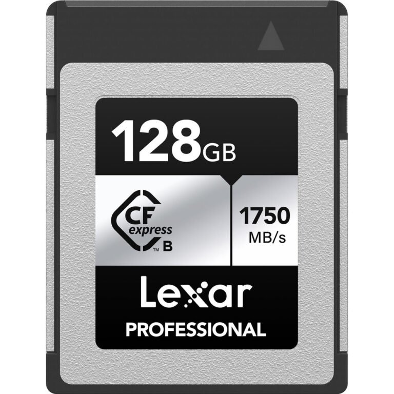 Lexar Lcxexsl128g-Rneng Professional Cf Express Type B Card Silver 128GB Up To 1750MB/s Read 1300MB/s Write