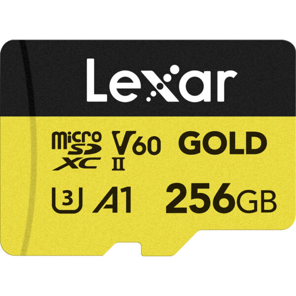 Lexar 256GB Gold microSDXC UHS-Ii Card Up To 280MB/s Read And 180MB/s Write C10 A1 V60 U3 Lmsgold256g-Bnnng