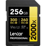 Lexar Professional 2000x Sdhc UHS-Ii 256GB Memory Card 300MB/s - 260MB/s C10 V90 U3 - Lsd2000256g-Bnnng