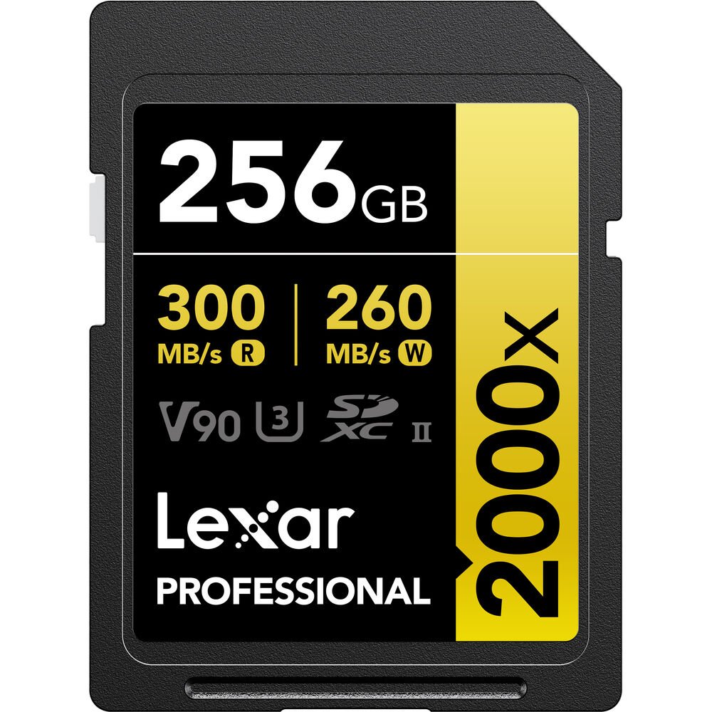 1705945534_1679668.jpg Lexar Professional 2000x Sdhc UHS-Ii 256GB Memory Card 300MB/s - 260MB/s C10 V90 U3 - Lsd2000256g-Bnnng