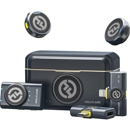 Hollyland Lark M2 Duo-Combo All-in-One Wireless Lavalier Microphone System (Shine Charcoal)
