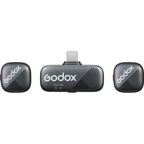 Godox Cube-S 2-Person Wireless Microphone System With Lightning Connector For Ios Devices (2.4GHz)