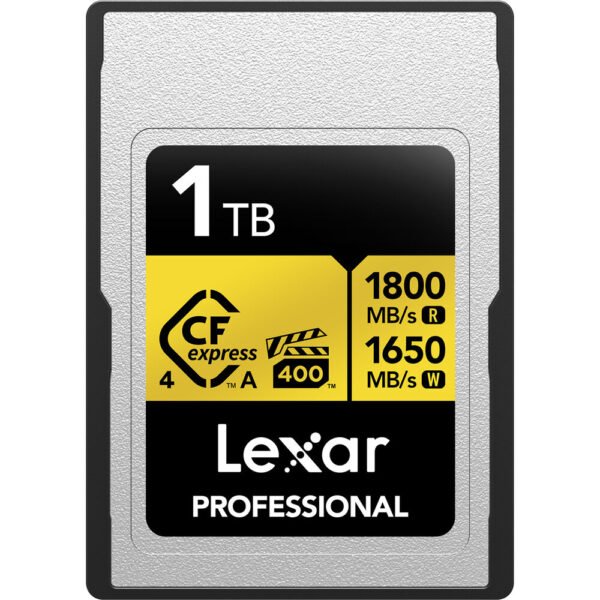 Lexar 1TB Professional Gold CFexpress 4.0 Type A Memory Card