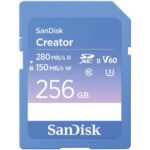 Sandisk 256GB Creator SD Ush-Ii Memory Card 280/150MB/s