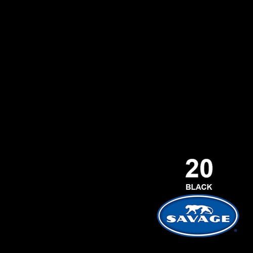 Savage 20-12 Widetone Seamless Background Paper Super Black (A1 2.72m X 11m)