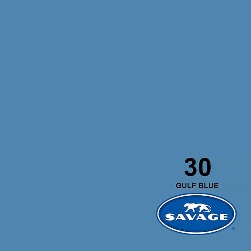 Savage 30-12 Widetone Seamless Background Paper Gulf Blue (A1 2.72m X 11m)