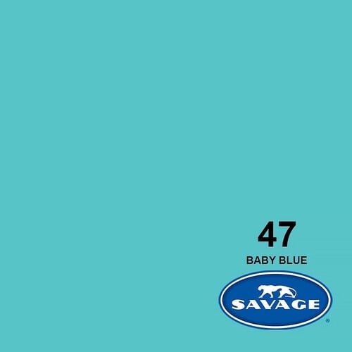 Savage 47-1253 Widetone Seamless Background Paper Baby Blue (A2 1.35m X 11m) خلفيه