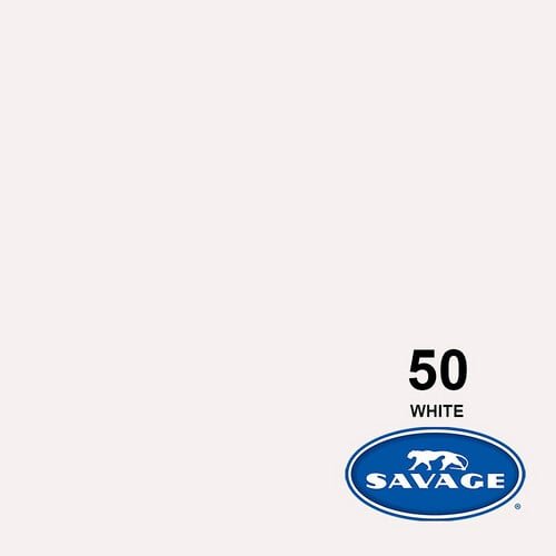 Savage 50-12 Widetone Seamless Background Paper White (A1 2.72m X 11m)