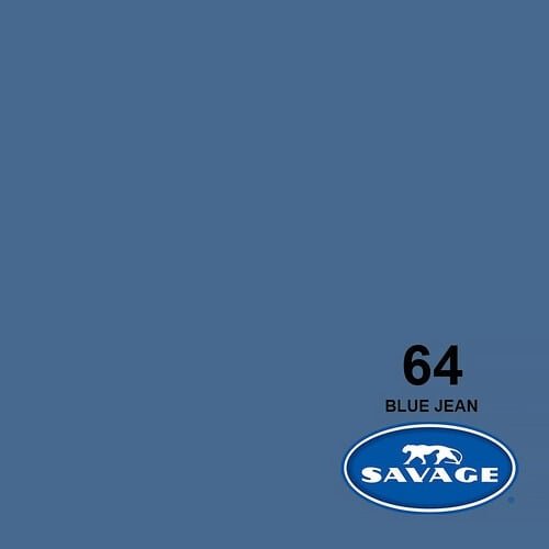 Savage 64-1253 Widetone Seamless Background Paper Blue Jean (A2 1.35m X 11m)