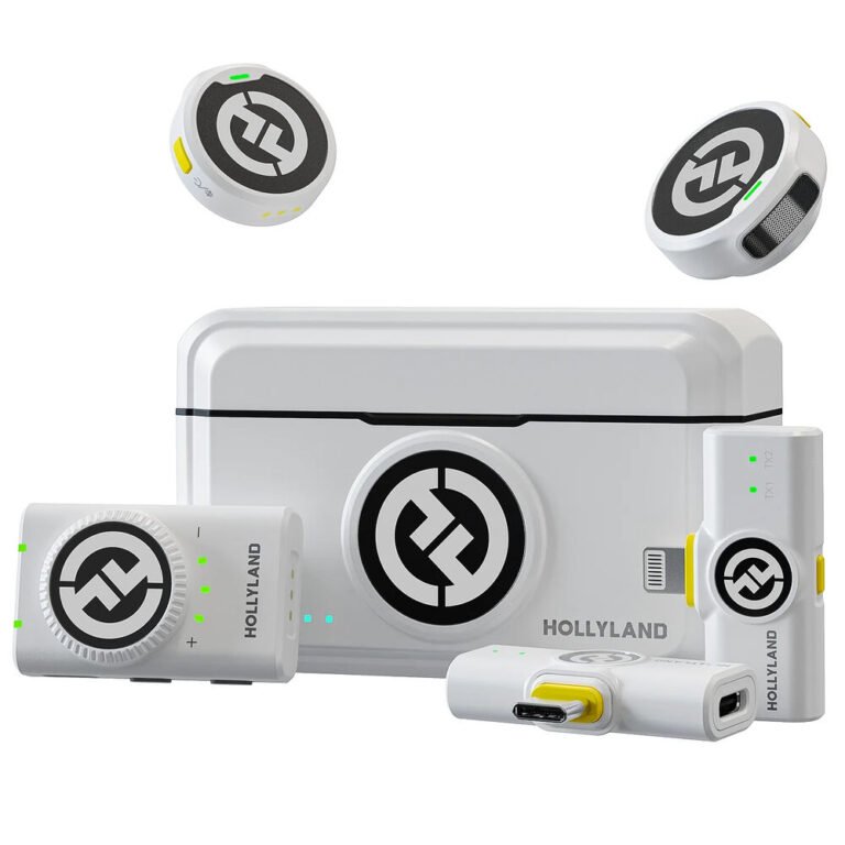 Hollyland Lark M2 Duo-Combo All-In-One Wireless Lavalier Microphone System (Ivory White)