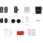Hollyland Lark A1 Mini Duo 2-Person Wireless Microphone System With USB-C Connector For Mobile Devices (Space Gray, 2.4GHz)