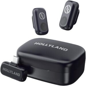 Hollyland Lark A1 Duo 2-Person Wireless Microphone System With USB-C Connector For Mobile Devices (Space Gray, 2.4GHz)