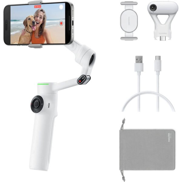 Insta360 Flow 2 Pro Ai Tracker Kit Stabilizer (Summit White)