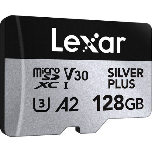 Lexar 128GB Professional Silver Plus microSDXC UHS-I Card, Up To 205MB/s Read 150MB/s Write C10 V30 U3 - Lmssipl128g-Bnang