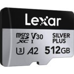 Lexar 512GB Professional Silver Plus UHS-I microSDXC Memory Card With SD Adapter - Lmssipl512g-Bnang