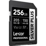 Lexar 256GB Professional Silver Plus SDXC UHS-I Card, Up To 205MB/s Read 150MB/s Write C10 V30 U3 - Lsdsipl256g-Bnnng
