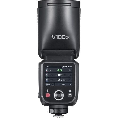 1767012633_img_2398774.jpg Godox V100N TTL Round Head Camera Flash with Touch Screen for Nikon