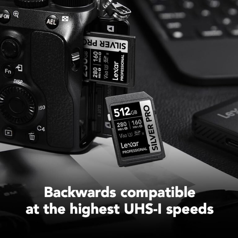 Lexar 512GB Professional Silver Pro SDXC UHS-Ii Memory Card, Up To 280MB/s Read, 160MB/s Write C10 U3 V60 - Lsdsipr512g-Bnnng