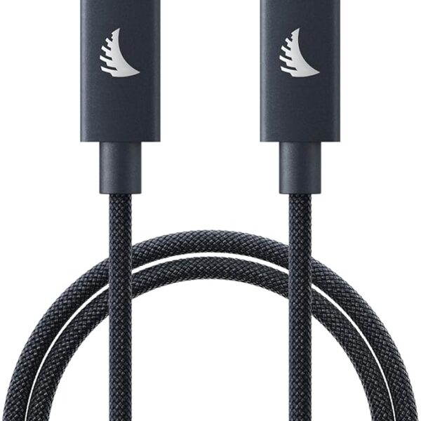 Angelbird Solid Flex USB-C 4.0 Cable Up To 40Gb/s Data Transfer, 240w Charging, 8k 60hz Video 1m/3.3ft (Blue Gray)