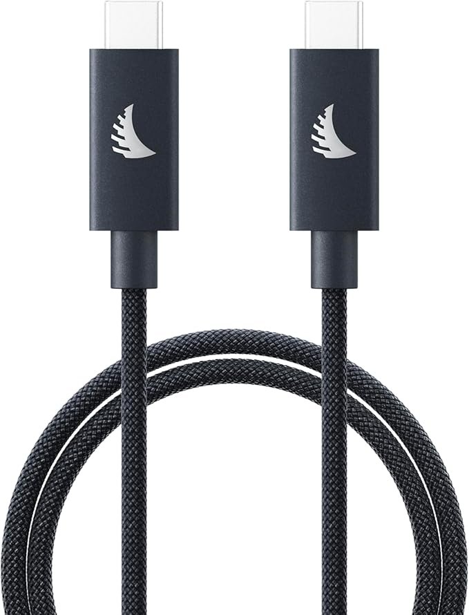 Angelbird Solid Flex USB-C 4.0 Cable Up To 40Gb/s Data Transfer, 240w Charging, 8k 60hz Video 1m/3.3ft (Blue Gray)