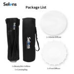 Selens 16 Rods Quick Folding Portable Beauty Dish Umbrella with Grid