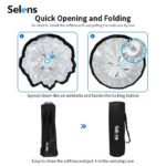 Selens 16 Rods Quick Folding Portable Beauty Dish Umbrella with Grid