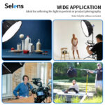 Selens 16 Rods Quick Folding Portable Beauty Dish Umbrella with Grid