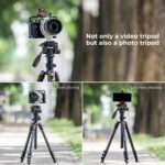 K&F Concept KF09.115 Lightweight Video Travel Tripod with Smartphone Clamp