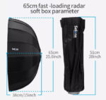 Selens 16 Rods Quick Folding Portable Beauty Dish Umbrella with Grid