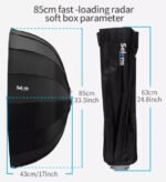 Selens 16 Rods Quick Folding Portable Beauty Dish Umbrella with Grid