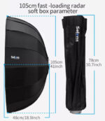 Selens 16 Rods Quick Folding Portable Beauty Dish Umbrella with Grid