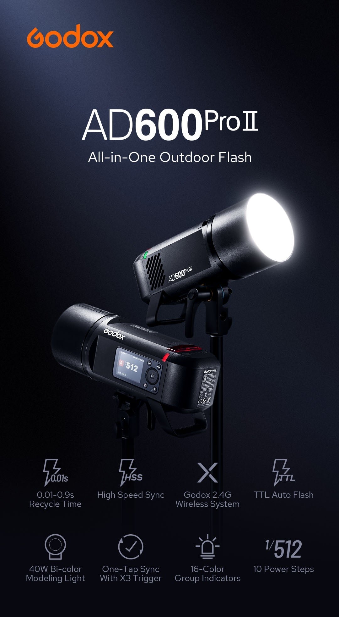 ad600proii.jpg Godox AD600Pro II All-In-One Outdoor Flash