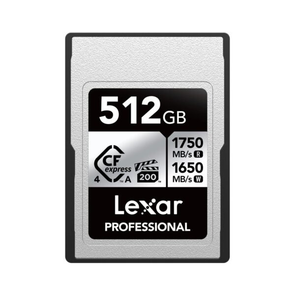 Lexar 512GB Professional Silver CFexpress 4.0 Type A Memory Card
