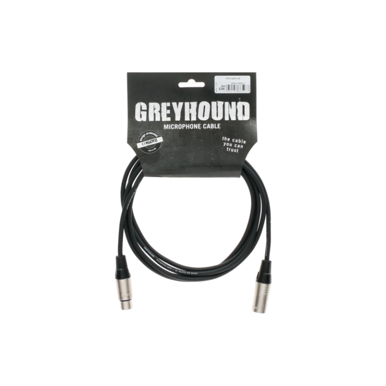 Klotz Grg1fm01.0 Greyhound Microphone Cable Black 1.0m XLR 3p F/M