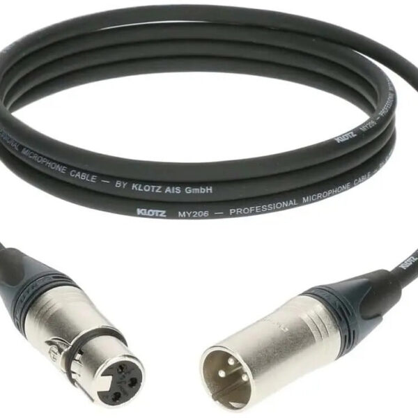 Klotz M1fm1n0500 Microphone Cable Black 5m/16.4ft XLR 3p To XLR F/M
