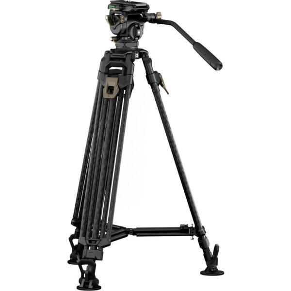 Tilta TT-CT08A-75-SG 75MM Cine Fluid Head with 2-STAGE One-touch Carbon Fiber Tripod System (17.6 Lb Load,space Gray)