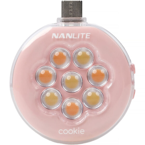 Nanlite Cookie USB-C Mini Round LED (Coral Pink)