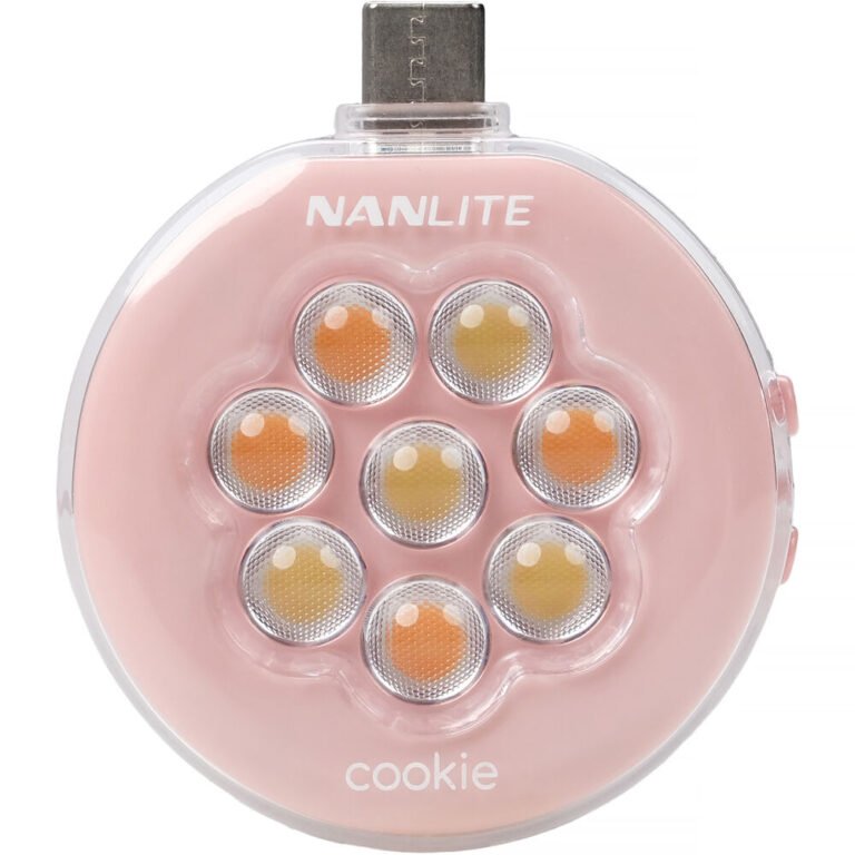 Nanlite Cookie USB-C Mini Round LED (Coral Pink)