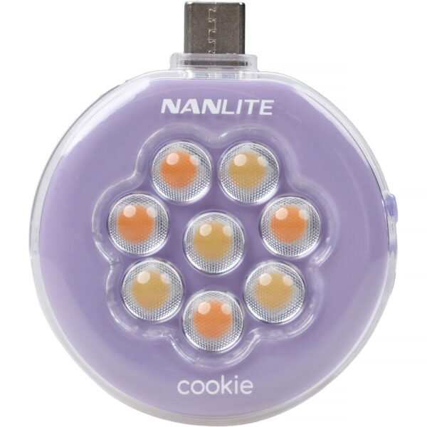 Nanlite Cookie USB-C Mini Round LED (Lavender)