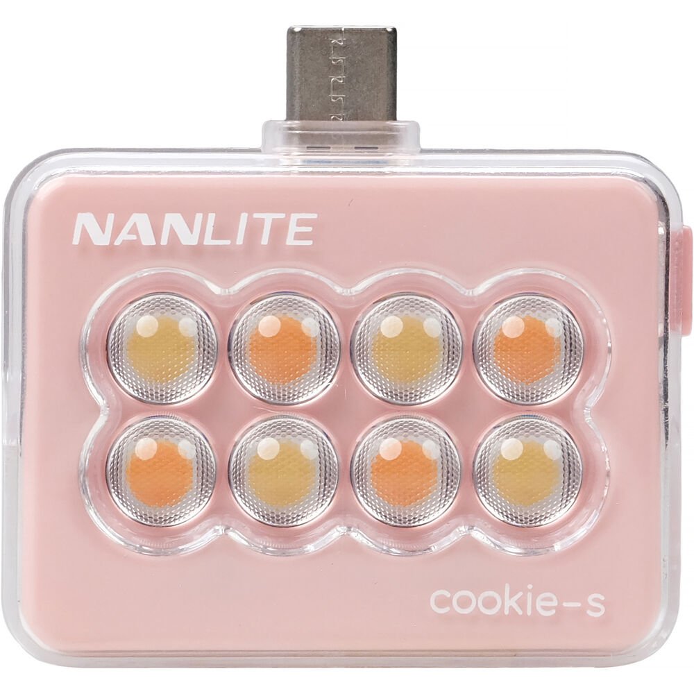 1763452022_1933401_1.jpg Nanlite Cookie USB-C Mini Square LED (Coral Pink)