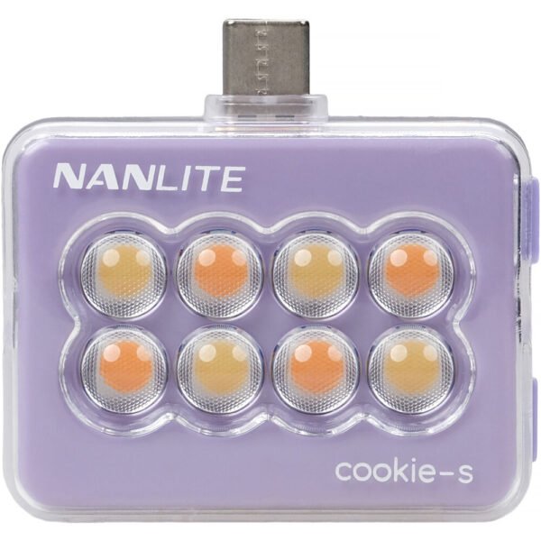 Nanlite Cookie USB-C Mini Square LED (Lavender)