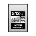 Lexar 512GB Professional Silver CFexpress 4.0 Type A Memory Card