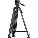 Tilta TT-CT08A-75-SG 75MM Cine Fluid Head with 2-STAGE One-touch Carbon Fiber Tripod System (17.6 Lb Load,space Gray) - Image 3