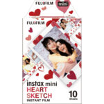 Fujifilm Instax Mini Heart Sketch Instant Film (10 Sheets)